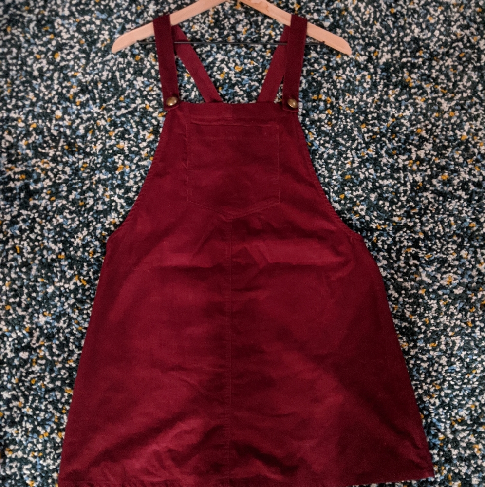 Maroon Overall Dress